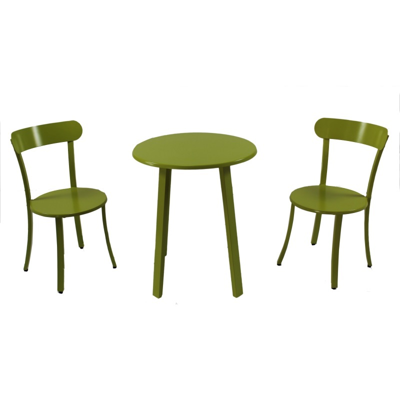 Yoho Iron Metal Garden Courtyard Patio 3 pieces Bistro Set Rope  style outdoor Garden Furniture bistro set