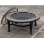 YOHO  Outdoor Garden Square Wood Fire Pit Log Grate Burner patio fire place with Screen Cover  Poker Tool, Great BBQ Grill