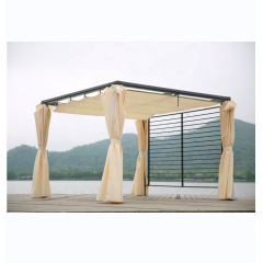 YOHO All Weather Louvre Waterproof Metal Pergola Tent Folding Garden Gazebos Outdoor Europe Gazebo
