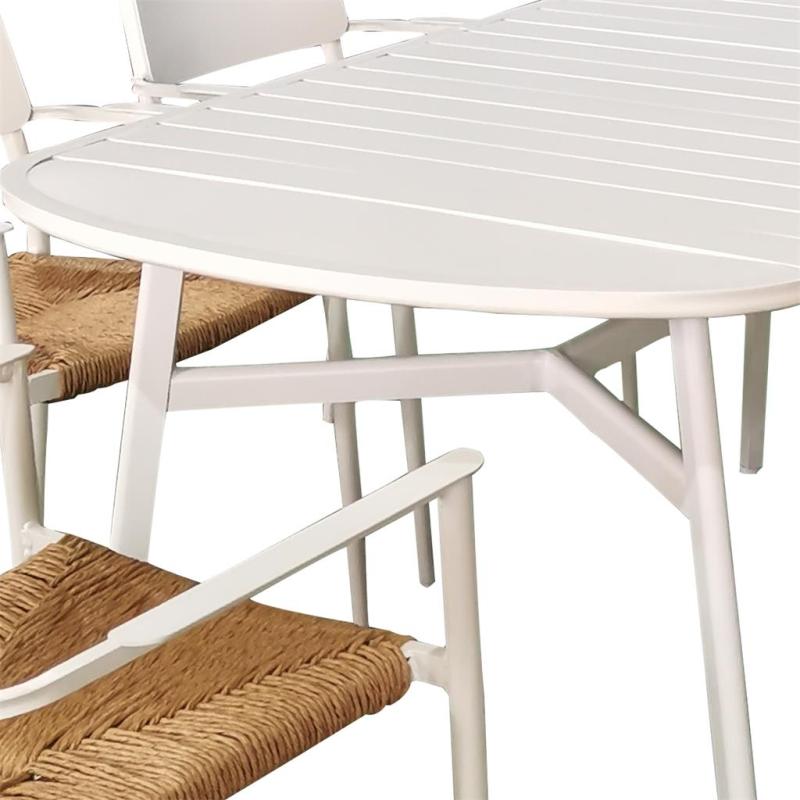 Outdoor Metal Comfortable Furniture 1pc Table and 6pcs Chairs Dining Sets Aluminum for Garden Patio Leisure  use