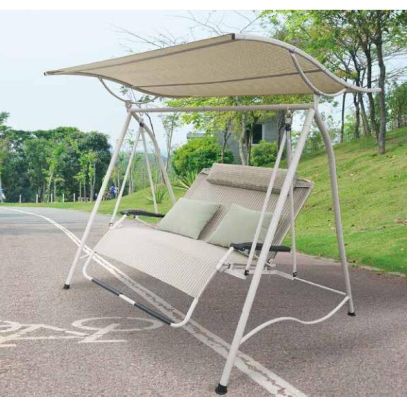 outdoor two seat metal steel swing chair