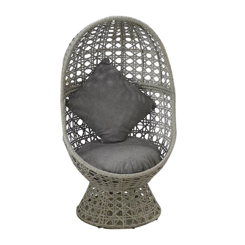 Wicker Synthetic Egg Chair Sets Apple Shape Rattan Stand Chair