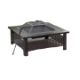 Yoho Slat Top Fire Pit Table Metal Backyard Patio Garden Outdoor Fire Pit