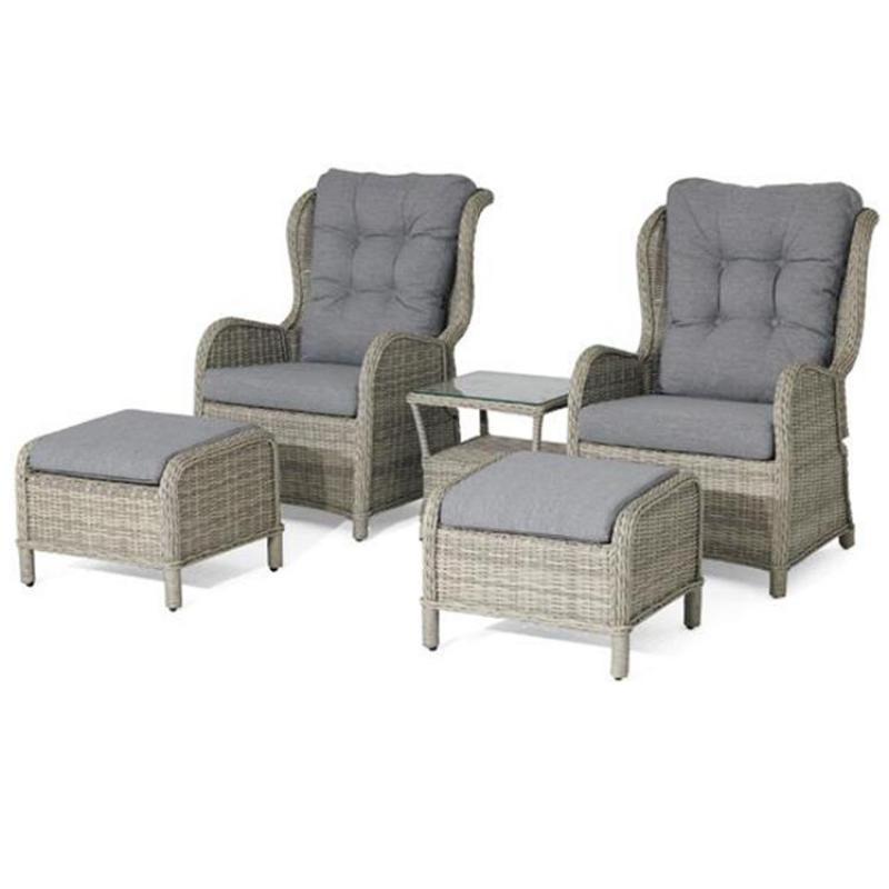 Hot sale Garden outdoor patio sectional sofa Set 5pcs aluminium outdoor set with  steel ice bucket set