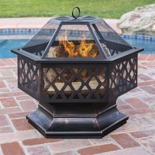 outdoor patio Round Fire Pits with poker Outdoor Fire Pit for Garden Bbq Grill