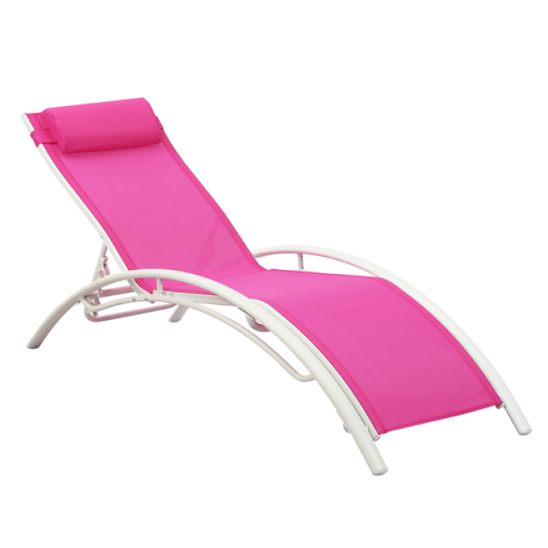 3pcs Outdoor furniture leisure relaxing metal beach sun loungers chair set outdoor sun lounger bed chaise lounge garden