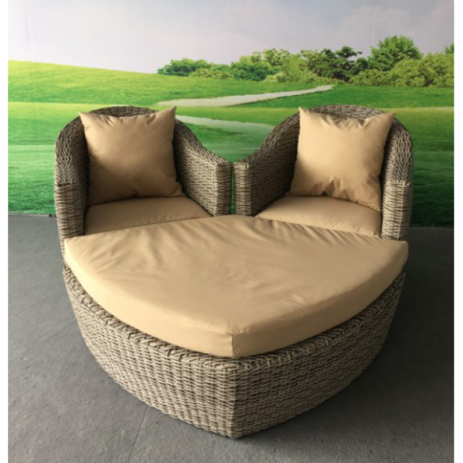 3pcs Balcony rattan set  Heart Shape 3pc Rattan Sofa patio wicker furniture