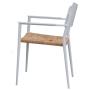 Luxury garden aluminum outdoor dining table and chair set white 7pcs dining set leisure patio table and chair set