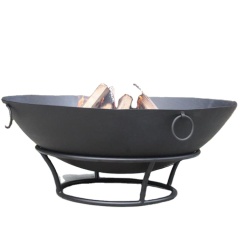 YOHO round fire pit grate with lids outdoor wood burning