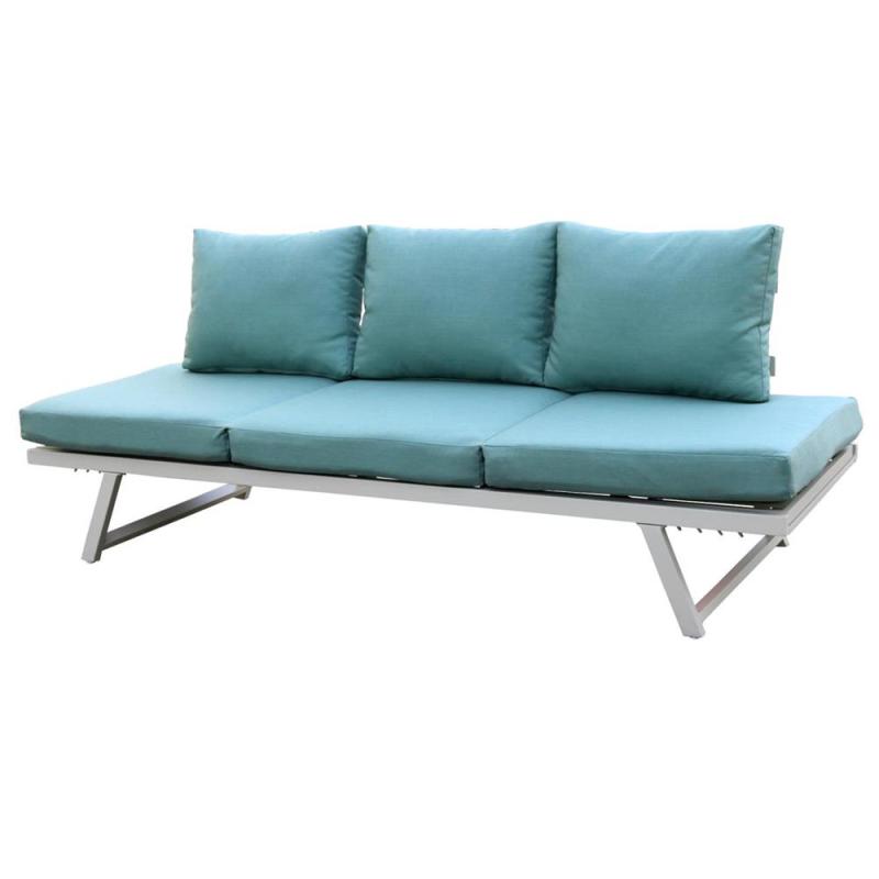 New Design Magic 3-in-1 design Daybed Outdoor Garden Aluminum Frame Furniture Multi-function Three Seat Sofa Set