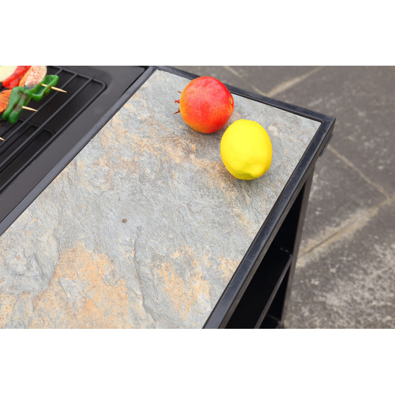 Outdoor garden square outdoor brasero charcoal fire pit cart