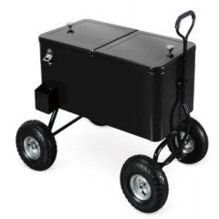Yoho New wagon style Hot Sale 80 Qt 75L Outdoor Patio Cooler Box beer Bottle Opener With Plate