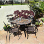 Noble house outdoor furniture  cast aluminum outdoor bronze dining set