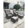 YOHO patio furniture 5pc Rattan Set wicker garden chairs With Adjustable Backrest