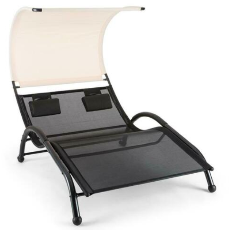 3pcs Outdoor furniture leisure relaxing metal beach sun loungers chair set outdoor sun lounger bed chaise lounge garden
