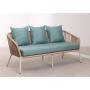 YOHO Hot sale 4pc Outdoor Garden Furniture Modern Luxury Conversation Sofa Set Rattan Sofa Set Rope Sectional Sofa Couch