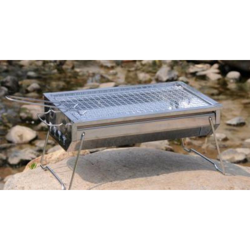 Cooking Picnic Camping  Bbq Stainless Steel Bbq Grill Portable Charcoal Barbecue Grill
