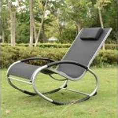 Full KD elliptical chaise lounger easily assemble without tools sun beach chair