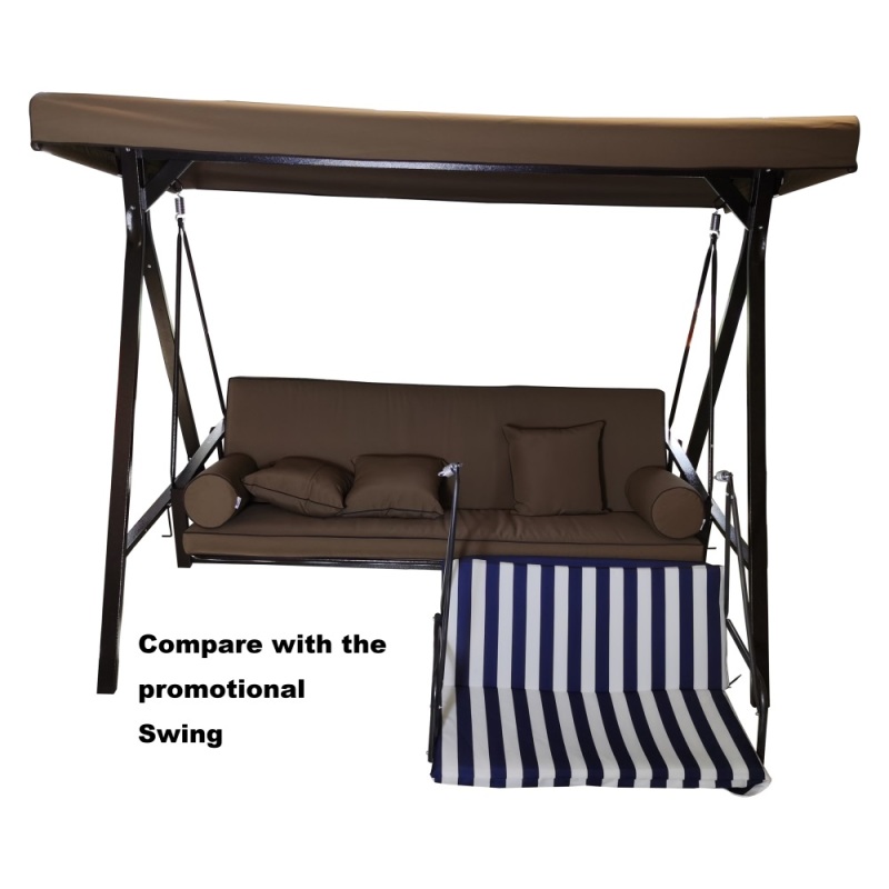 Hot Selling Deluxe  3 Person Swing Chair Porch Swing Bench Garden Swing Bed