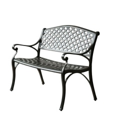 High quality classical style full KD outdoor extrude aluminum garden patio bench