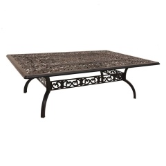 YOHO Outdoor Garden cast aluminum Dining table set  logo customized sectional dining set