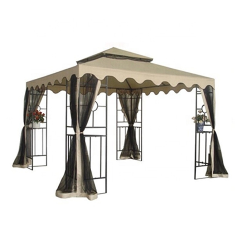 Outdoor Garden Patio Aluminum Custom Luxury Pavilion Gazebo Canopy with Mosquito Netting Walls
