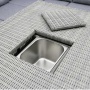 Hot sale Garden outdoor patio sectional sofa Set 5pcs aluminium outdoor set with  steel ice bucket set