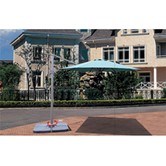 YOHO Outdoor garden patio event curtain hanging parasol banana type Patio umbrella with mosquito net