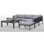 outdoor aluminum furniture quality rattan garden KD sofa and table set with 5 seater