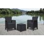 PP sofa set 3pcs Plastic rattan-looked sofa set garden chair with table Outdoor Furniture