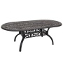 Dining Table Vintage Old-school Style Table and Chairs for Outside Oval Carved Cast Aluminum Outdoor Table Outdoor Places Carton