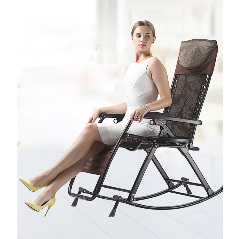 Outdoor metal steel zero gravity beach rocking chair
