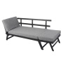 Aluminum Frame Furniture Outdoor Patio Multi-function Sofa Set with  outdoor lounger, bench, daybed function