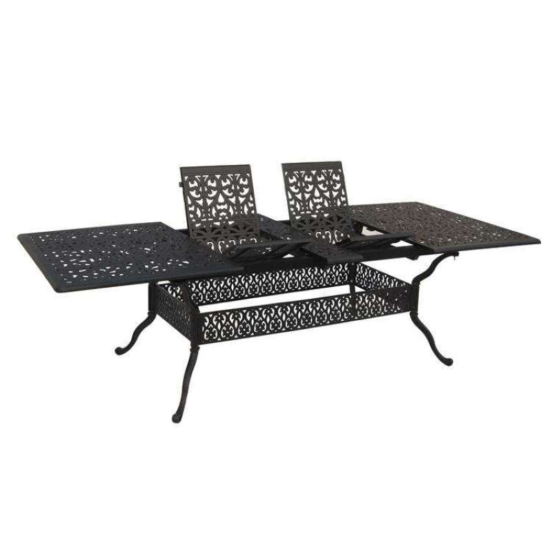 Outdoor Indoor Cast Aluminum Luxury Dining Table Streaching garden extend dining  table