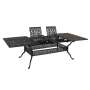 Outdoor Indoor Cast Aluminum Luxury Dining Table Streaching garden extend dining  table