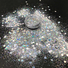 holographic chunky glitter powder for textile slime