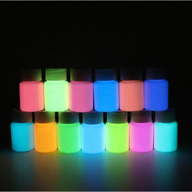 Glow in the dark nail pigment Long Service Life Noctilucent powder Luminescent pigment for Nail Art DIY decoration epoxy resin