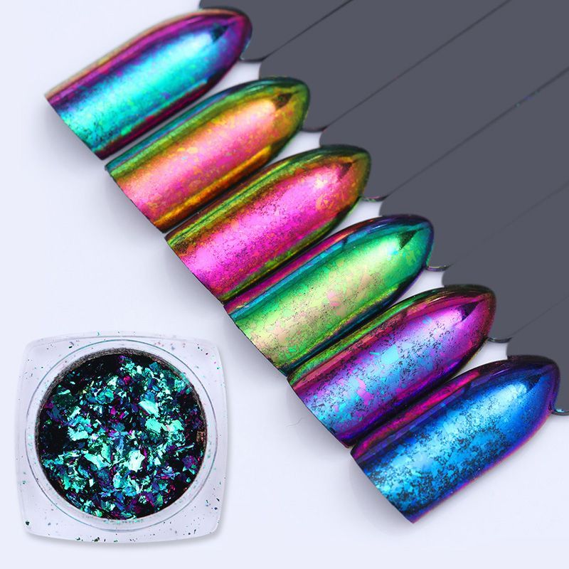 Chameleon Powder, Color-Changing Mirror Chrome Pigment Dust Nail Art