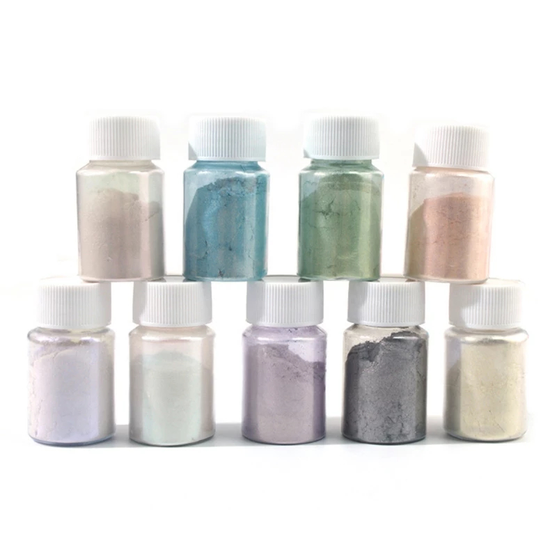 10g*6Colors Fluorescent Paint Powder Epoxy Resin Dye Pearl Pigment Natural  Mica Mineral Powder Bath Bombs/Paint/Soaps/Nail Polish DIY Crafts Pigment