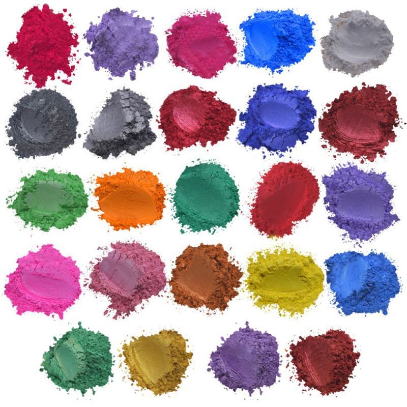 Mica Powder Pure 24 Color Bulk Epoxy Resin Color Pigment Soap Dye Resin  Glitter