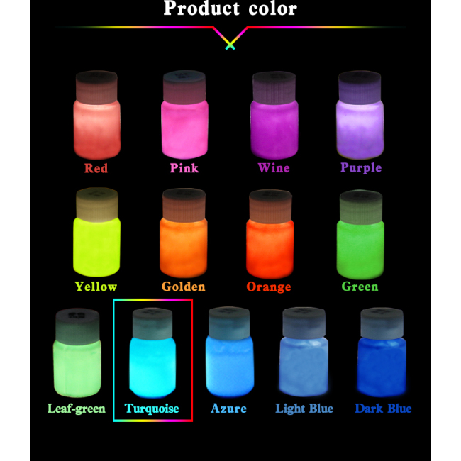 13 colors photoluminescent pigment for colored asphalt