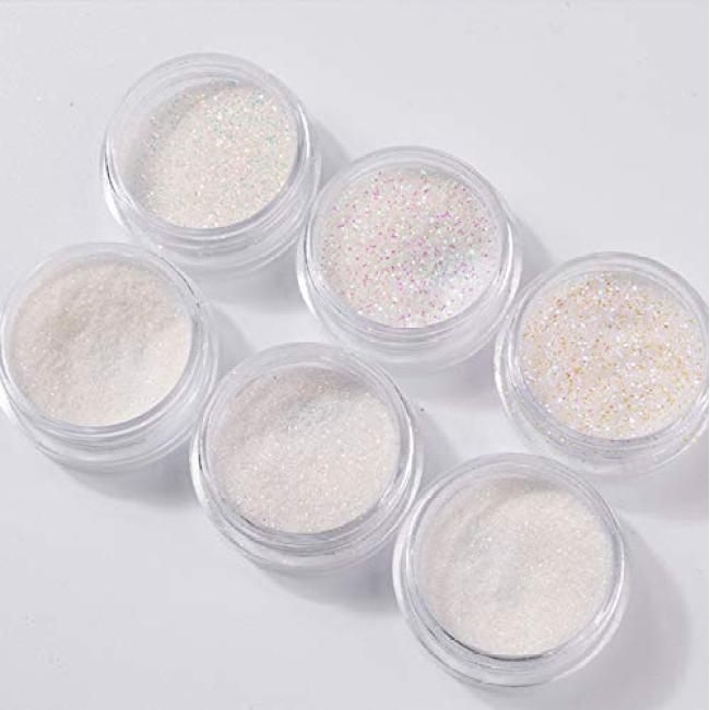 Factory price colorful  Rainbow effect nail glitter powder PET powder for Nail lipgloss eye shadow slime Craft resin