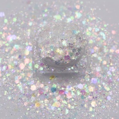 holographic mixed sequin chunky glitter powder for eyes 1 grams a jar package