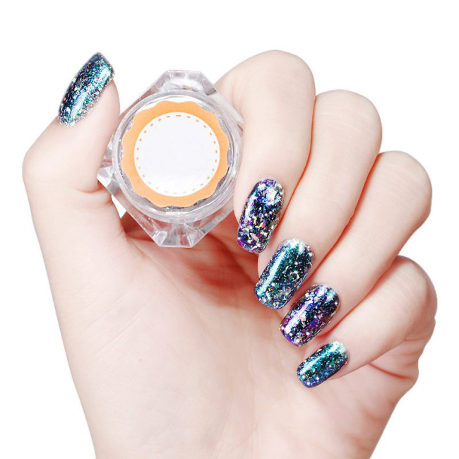 0.2g Laser Chameleon Nail Powder Holographics Nail Sequins Paillette for Cosmetics Nail Art