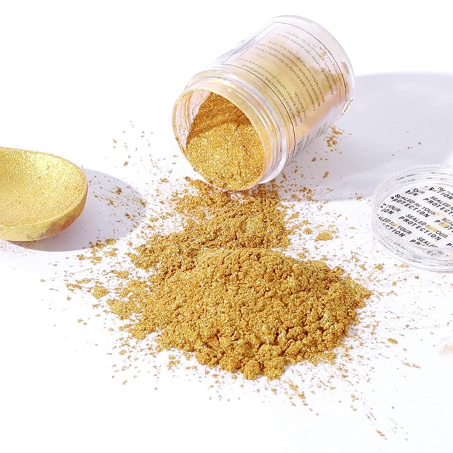 Hot Sale Metallic Luster Pigment Gold Color Edible Shimmer Dust for Drink Cake Candy