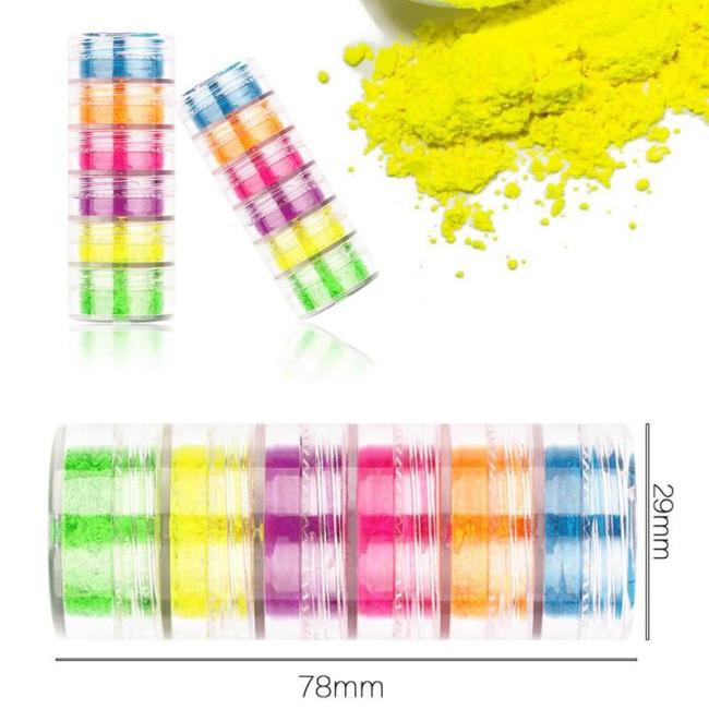 Green fluorescence pigment powder pigment for textile printing nail art