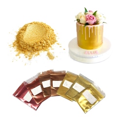 Wholesale high grade Metallic Luster Pigment Food Grade gold color Mica powder Food Coloring Edible Powder for Drink Cake Candy
