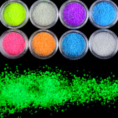 12colors 1 g per  jar glow in the dark phosphor powder glowing powder for craft
