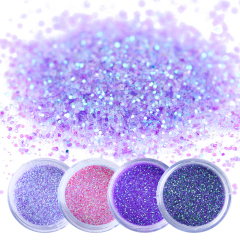 10ml box Purple Pink Hexagon Nail Glitter For face body makeup crafts