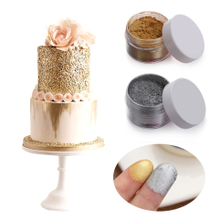 silver white gold color food grade pearl pigment edible shimmer powder for Drink Cake Candy Desserts Chocolates